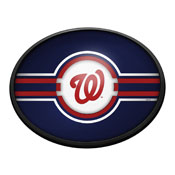 Washington Nationals: Oval Slimline Lighted Wall Sign, FNB-MBWASH-140-01A