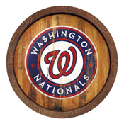 Washington Nationals: Weathered "Faux" Barrel Top Sign, FNB-MBWASH-240-03