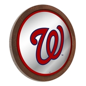 Washington Nationals: Logo - "Faux" Barrel Top Mirrored Wall Sign, AGS-MBWASH-245-02A