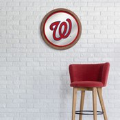 Washington Nationals: Logo - "Faux" Barrel Top Mirrored Wall Sign, AGS-MBWASH-245-02A