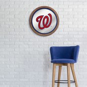 Washington Nationals: Logo - "Faux" Barrel Top Mirrored Wall Sign, AGS-MBWASH-245-02A