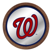 Washington Nationals: Logo - "Faux" Barrel Top Mirrored Wall Sign, AGS-MBWASH-245-02A