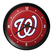 Washington Nationals: Logo - Ribbed Frame Wall Clock, MBWASH-530-02