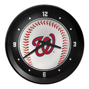 Washington Nationals: Baseball - Ribbed Frame Wall Clock, MBWASH-530-31
