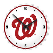 Washington Nationals: Logo - Bottle Cap Lighted Wall Clock, MBWASH-545-02