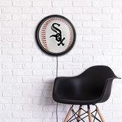Chicago White Sox: Baseball - Round Slimline Lighted Wall Sign, MBWSOX-130-31