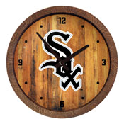 Chicago White Sox: "Faux" Barrel Top Clock, FNB-MBWSOX-560-01