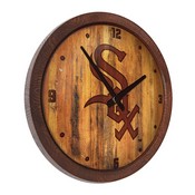 Chicago White Sox: Branded "Faux" Barrel Top Clock, FNB-MBWSOX-560-02