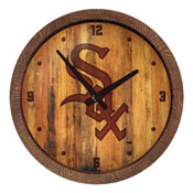 Chicago White Sox: Branded "Faux" Barrel Top Clock, FNB-MBWSOX-560-02