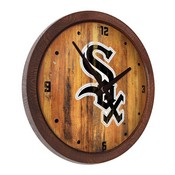Chicago White Sox: Weathered "Faux" Barrel Top Clock, FNB-MBWSOX-560-03