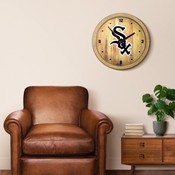 Chicago White Sox: "Faux" Barrel Top Clock, FNB-MBWSOX-560-01