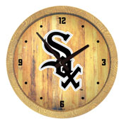 Chicago White Sox: "Faux" Barrel Top Clock, FNB-MBWSOX-560-01