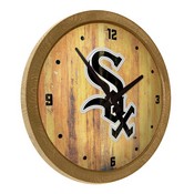 Chicago White Sox: Weathered "Faux" Barrel Top Clock, FNB-MBWSOX-560-03