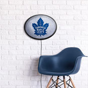 Toronto Maple Leaf: Ice Rink - Oval Slimline Illuminated Wall Sign, NHTOML-140-02