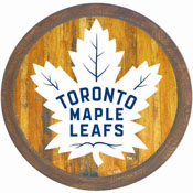 Toronto Maple Leaf: "Faux" Barrel Top Sign, NHTOML-240-01