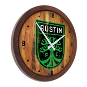 Austin F.C.: Weathered "Faux" Barrel Top Clock, MSAUST-560-03