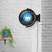 Charlotte FC: Original Round Rotating Lighted Wall Sign, MSCHAR-115-01