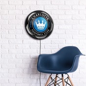 Charlotte FC: Soccer - Round Slimline Lighted Wall Sign, MSCHAR-130-51
