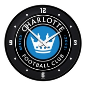 Charlotte FC: Modern Disc Wall Clock, MSCHAR-510-01