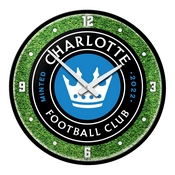 Charlotte FC: Pitch - Modern Disc Wall Clock, MSCHAR-510-02