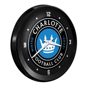 Charlotte FC: Ribbed Frame Wall Clock, MSCHAR-530-01