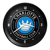 Charlotte FC: Ribbed Frame Wall Clock, MSCHAR-530-01