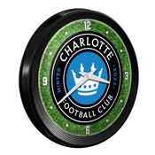 Charlotte FC: Pitch - Ribbed Frame Wall Clock, MSCHAR-530-02