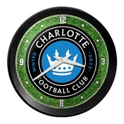 Charlotte FC: Pitch - Ribbed Frame Wall Clock, MSCHAR-530-02