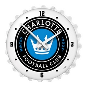 Charlotte FC: Bottle Cap Lighted Wall Clock, MSCHAR-545-01