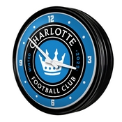Charlotte FC: Retro Lighted Wall Clock, FNB-MSCHAR-550-01A