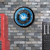 Charlotte FC: Retro Lighted Wall Clock, FNB-MSCHAR-550-01A