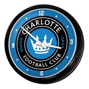 Charlotte FC: Retro Lighted Wall Clock, FNB-MSCHAR-550-01A