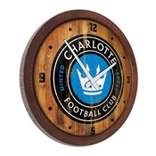 Charlotte FC: Weathered "Faux" Barrel Top Clock, MSCHAR-560-03