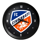 FC Cincinnati: Ribbed Frame Wall Clock, MSCINC-530-01