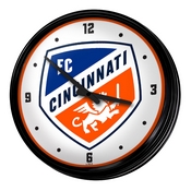 FC Cincinnati: Retro Lighted Wall Clock, FNB-MSCINC-550-01A
