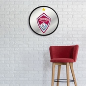 Colorado Rapids: Modern Disc Mirrored Wall Sign, MSCOLO-235-01