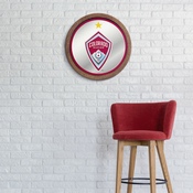 Colorado Rapids: Barrel Top Framed Mirror Mirrored Wall Sign, FNB-MSCOLO-245-01A