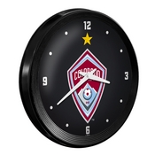 Colorado Rapids: Ribbed Frame Wall Clock, MSCOLO-530-01