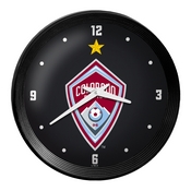 Colorado Rapids: Ribbed Frame Wall Clock, MSCOLO-530-01