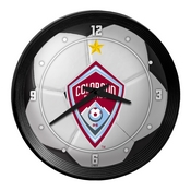 Colorado Rapids: Soccer Ball - Ribbed Frame Wall Clock, MSCOLO-530-51