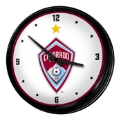 Colorado Rapids: Retro Lighted Wall Clock, FNB-MSCOLO-550-01A