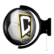 Columbus Crew: Soccer Ball - Original Round Rotating Lighted Wall Sign, MSCOLU-115-51