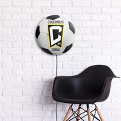 Columbus Crew: Soccer Ball - Edge Glow Lighted Wall Sign, MSCOLU-150-51