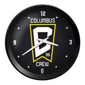 Columbus Crew: Ribbed Frame Wall Clock, MSCOLU-530-01
