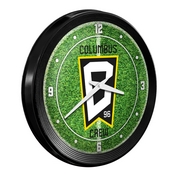 Columbus Crew: Pitch - Ribbed Frame Wall Clock, MSCOLU-530-02