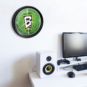 Columbus Crew: Pitch - Ribbed Frame Wall Clock, MSCOLU-530-02
