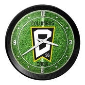 Columbus Crew: Pitch - Ribbed Frame Wall Clock, MSCOLU-530-02