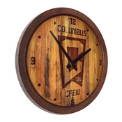 Columbus Crew: Branded "Faux" Barrel Top Clock, MSCOLU-560-02