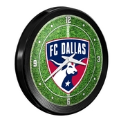 FC Dallas: Pitch - Ribbed Frame Wall Clock, MSDALF-530-02