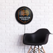 Houston Dynamo: Round Slimline Lighted Wall Sign, MSHOUS-130-01